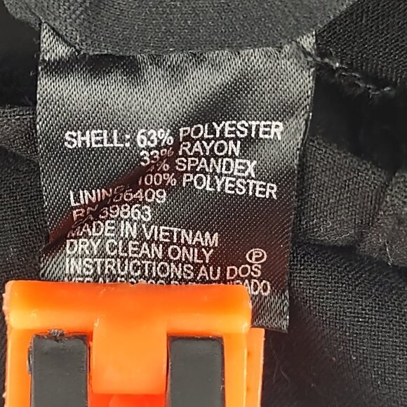 Tahari Arthur S. Levine Black Pencil Zip Short Sleeve Round Neck Dress Size 4 - Picture 10 of 10